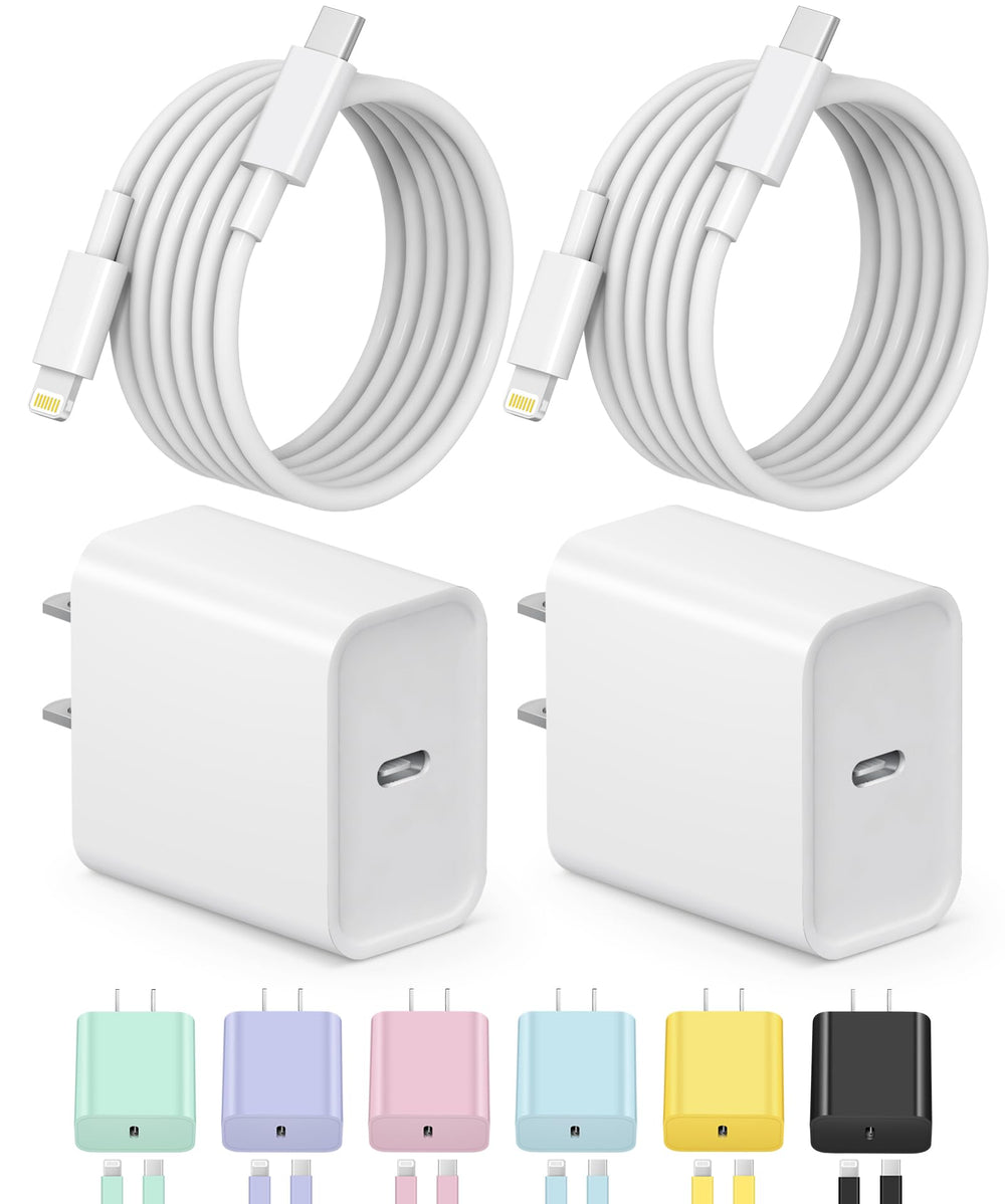 Novobit 20W USB-C fast charger with 6ft cable powers iPhone quickly.
