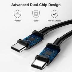 Novobit Type-C charger cable 6.5ft for flexible charging at home.