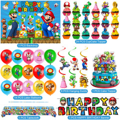 Novovida Mario backdrop creates an immersive scene for photos and party moments.