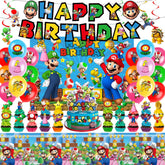 Novovida Mario banner enhances birthday decor with a vibrant, kid-friendly theme.