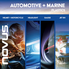 Novus 7020 clear shield polish enhances acrylic shield clarity