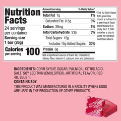 Now and Later Cherry wrap packaging displays individually wrapped pieces for convenient snacking anywhere