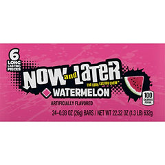 Now and Later Watermelon chewy texture, a long-lasting bite