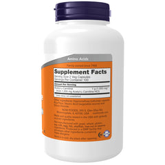 NOW Foods Acetyl-L-Carnitine bottle front closeup, label visible, brain support potential