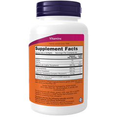 NOW Foods Advanced Gamma E Complex bottle label highlights gamma-tocopherol and tocotrienols for broad antioxidant activity.