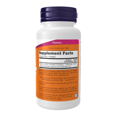NOW Foods beta carotene softgel capsules for daily antioxidant support