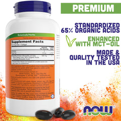 NOW Foods Boswellia 500mg softgel closeup showing standardized extract potency.