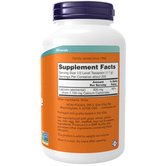 NOW Foods Calcium Carbonate Powder jar shows versatile use for daily supplementation