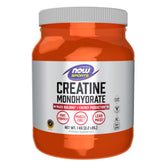 NOW Foods Creatine Monohydrate powder bottle showing pure energy support for quick bursts