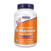 NOW Foods D-Mannose powder bottle front view for urinary tract support