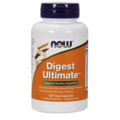 NOW Foods Digest Ultimate bottle displaying label for daily digestion support.