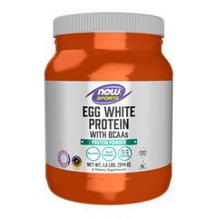 NOW Foods Egg White Protein bottle showing purity and ready-to-mix convenience for daily protein boost