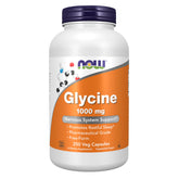 NOW Foods Glycine 1,000 mg bottle front for restful sleep support.