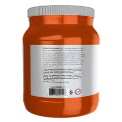 NOW Foods L-Glutamine powder scoop highlights convenient measurement for daily supplementation
