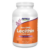 NOW Foods Lecithin 1200 mg softgels bottle front for daily supplement routine