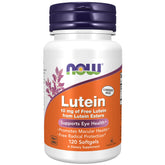 NOW Foods Lutein softgels bottle for easy daily intake and potential macular support.