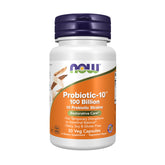 NOW Foods Probiotic-10 bottle with 100 billion CFU supporting digestive balance