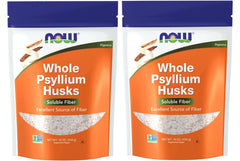 NOW Foods Psyllium Husks Whole packaging for bulk dietary fiber.