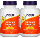 NOW Foods pumpkin seed oil softgels bottle with a neutral label