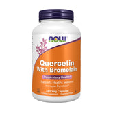 NOW Foods Quercetin with Bromelain bottle front view highlighting immune support.