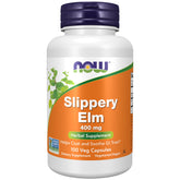 NOW Foods Slippery Elm 400 mg bottle: capsules for GI comfort and coating