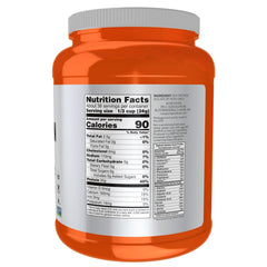NOW Foods Soy Protein Isolate unflavored 2 lb blends easily into shakes and recipes.