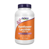 NOW Foods Sunflower Lecithin softgels bottle front for daily supplement routine
