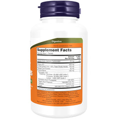 NOW Foods Super Enzymes label close-up with enzyme details