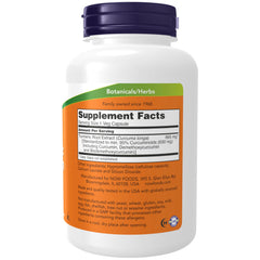 NOW Foods Turmeric Curcumin capsules close-up highlights convenient daily use