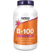 NOW Foods Vitamin B-100 bottle front view for daily energy support