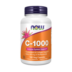 NOW Foods Vitamin C-1000 with Bioflavonoids bottle for daily antioxidant support.