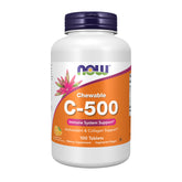 NOW Foods Vitamin C-500 chewable lozenges bottle for on-the-go immune support