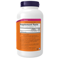 NOW Foods Vitamin C crystals dissolving easily in water.