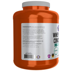 NOW Whey Protein Concentrate with BCAAs label highlights essential amino acids