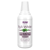 NOW Foods XyliWhite Mouthwash bottle front shows neem and tea tree formula for fresh breath