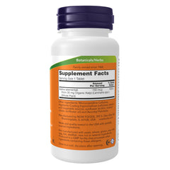 NOW Foods Kelp bottle label highlighting natural iodine source supporting thyroid function