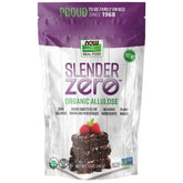 NOW Foods Slender Zero Allulose bottle close-up shows zero calories sugar substitute option