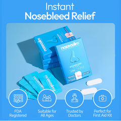 NozeCalm nose bleed plugs enable painless removal after use.