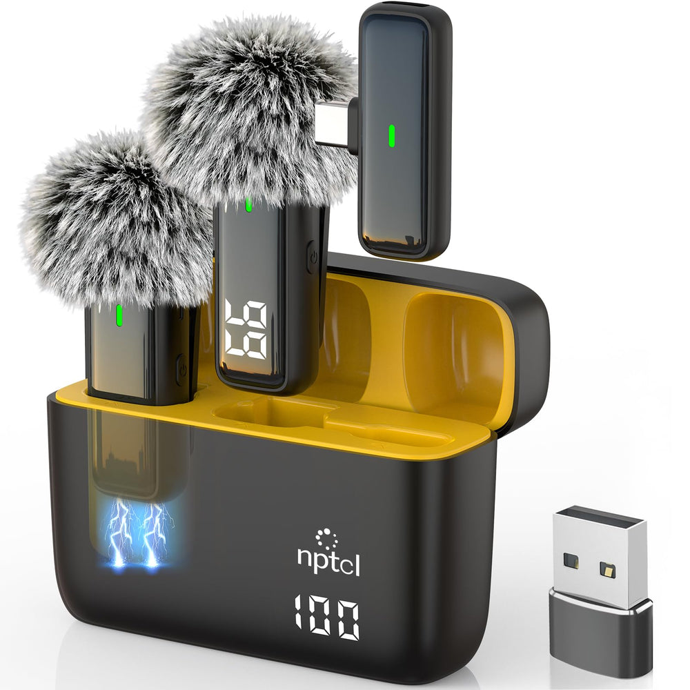 NPTCL wireless lavalier clip mic on a shirt for crisp on-the-go audio