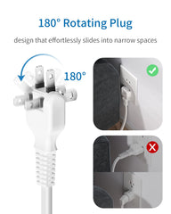 NTONPOWER surge protector with 2100J guards electronics against spikes.