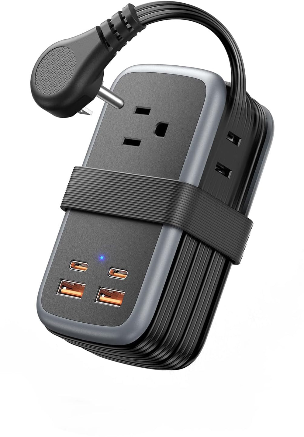 NTONPOWER GAN Ultra 65W front view, compact travel power strip for hotel desks