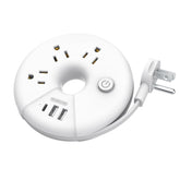 NTONPOWER Travel Power Strip with 3 outlets and 3 USB-C ports for hotel rooms