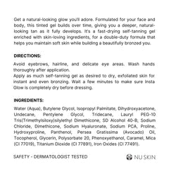 Nu Skin Sunright gel texture swirl shows creamy consistency for smooth application