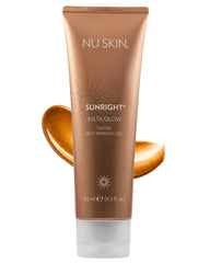 Nu Skin Sunright Insta Glow gel bottle offers a natural tan look for face and body