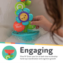 Nuby Flow N' Grow garden bath toy wheels support fine motor motion