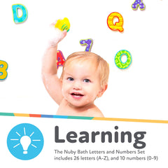 Nuby foam numbers floating in bath for counting practice