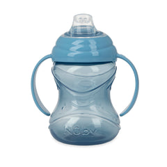Nuby no-spill grip n sip cup green with two handles for easy grip