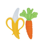 Nuby NanaNubs banana massaging toothbrush close-up for tender gums