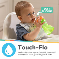 Nuby No-Spill Easy Grip Green Cup designed for little hands.