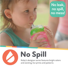 Nuby Soft Flex Straw close-up highlighting the Touch-Flo valve.